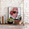 Karl Lagerfeld Framed Wall Deco | handmade Wall Decor | Living Room Decor | Handmade Pop Art | wall hangings | Crazy George Atelier