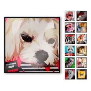Funny Dog Handmade Framed Wall Decor | Exclusive Wall Deco | Living Room & Office Decor | Handmade | wall hangings | Crazy George Atelier