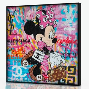 Minnie Handmade Framed Wall Decor | Exclusive Wall Decoration | wall hangings | handmade art | living room decoration | Crazy George Atelier