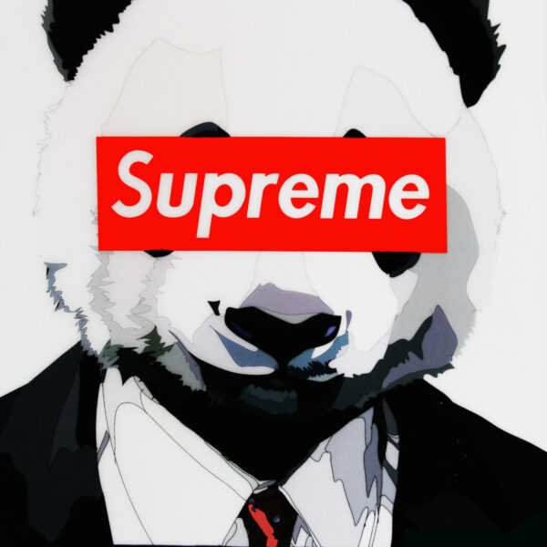 pieces panda supreme, pop art